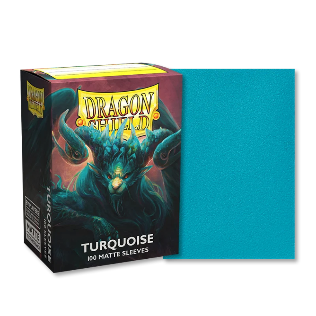 Dragon Shield - Sleeves Standard Size Matte (100) - TURQUOISE