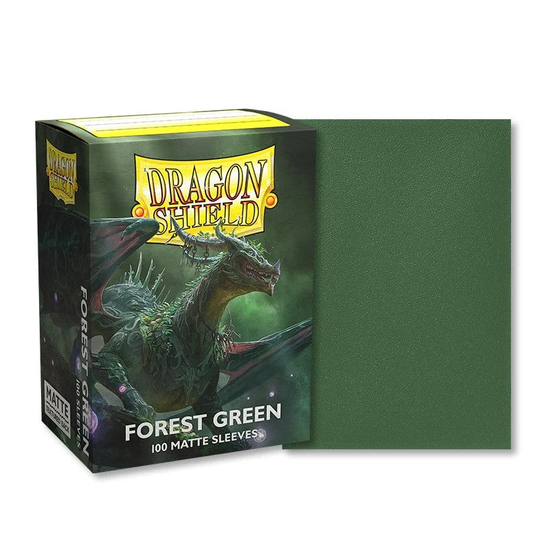 Dragon Shield - Sleeves Standard Size Matte (100) - FOREST GREEN